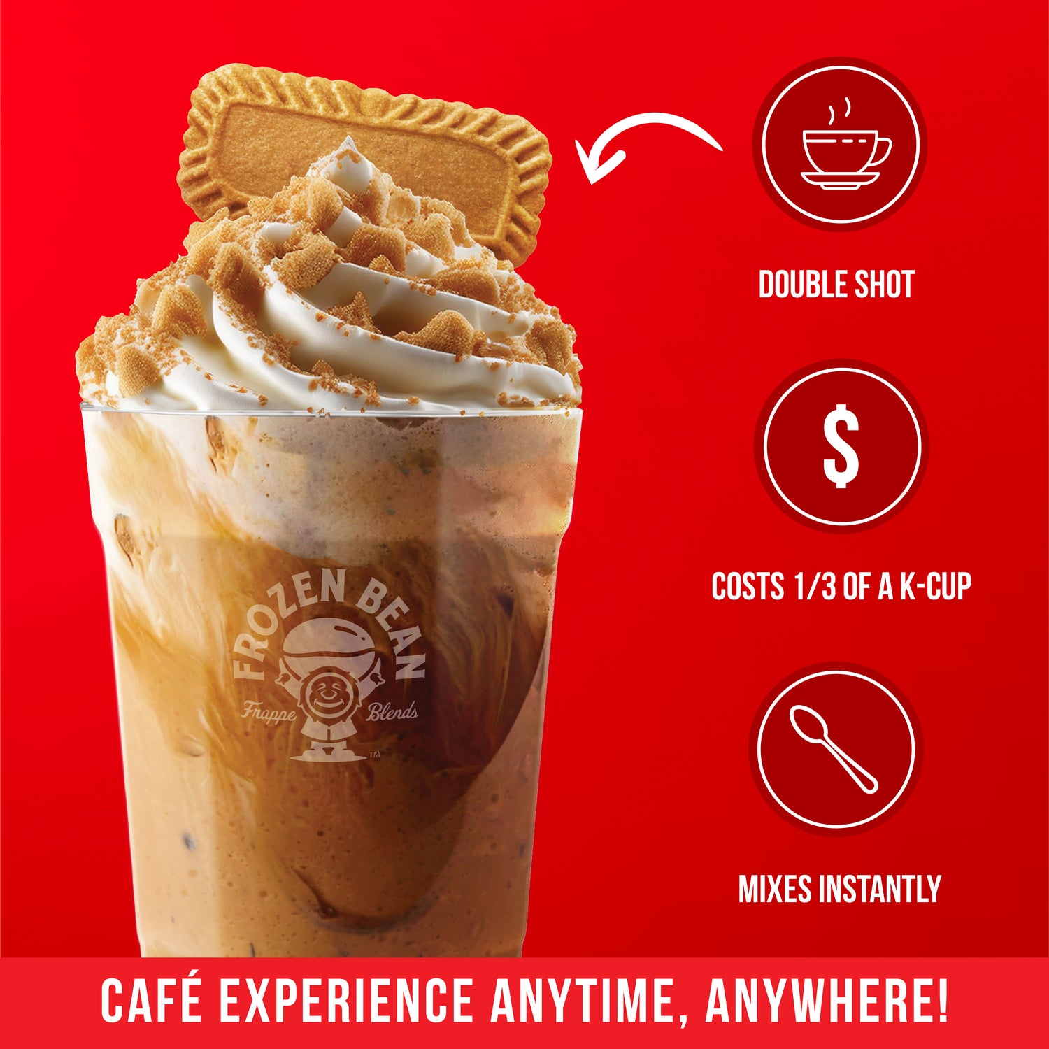 The Frozen Bean Cookie Butter Frappe & Latte Instant Mix (10 Sticks)