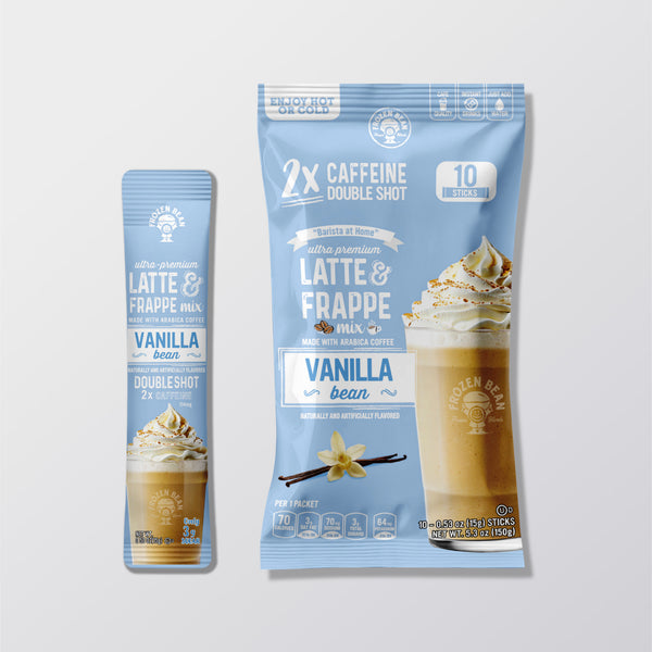 The Frozen Bean Vanilla Bean Frappe & Latte Instant Mix (10 Sticks)