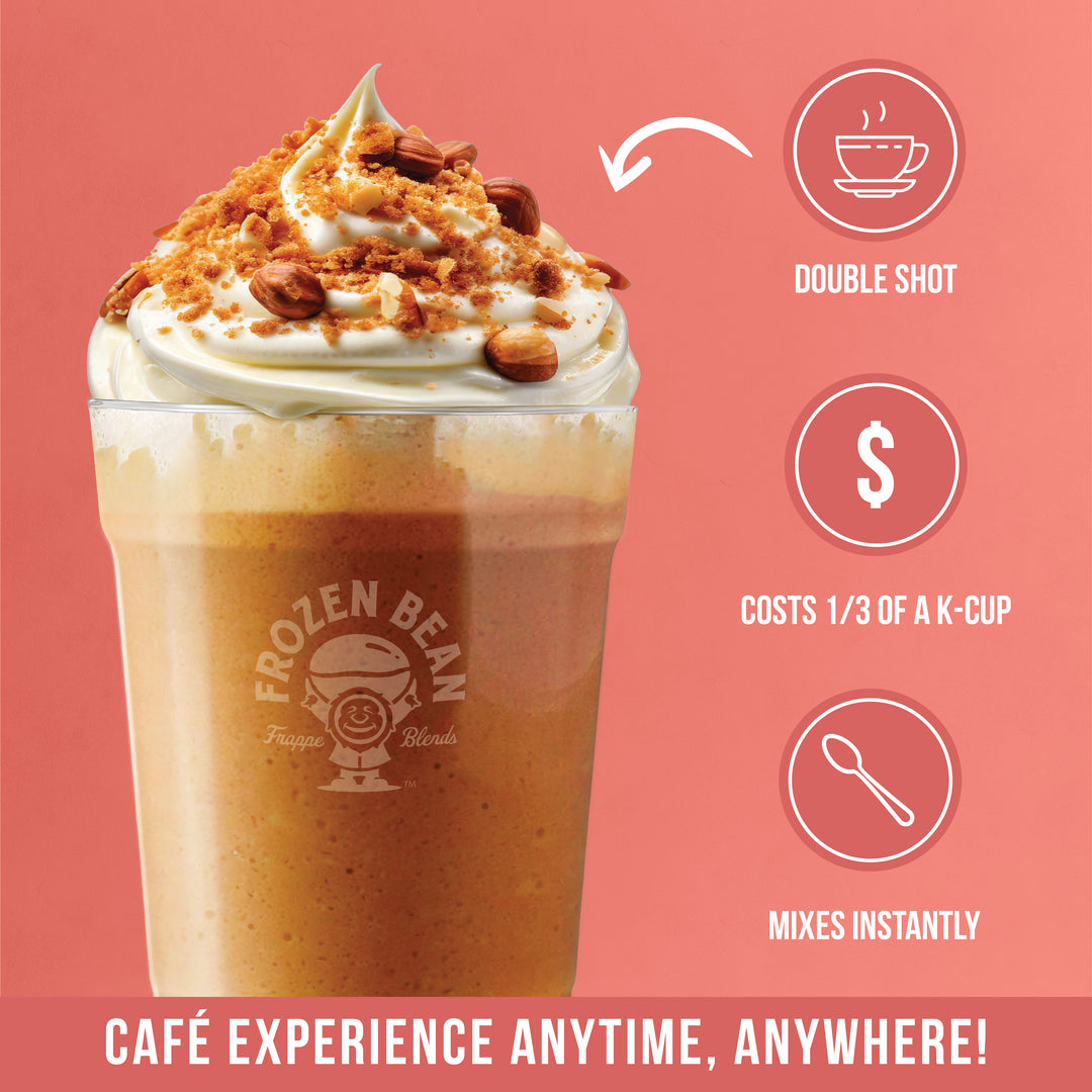 The Frozen Bean Hazelnut Frappe & Latte Instant Mix (10 Sticks)