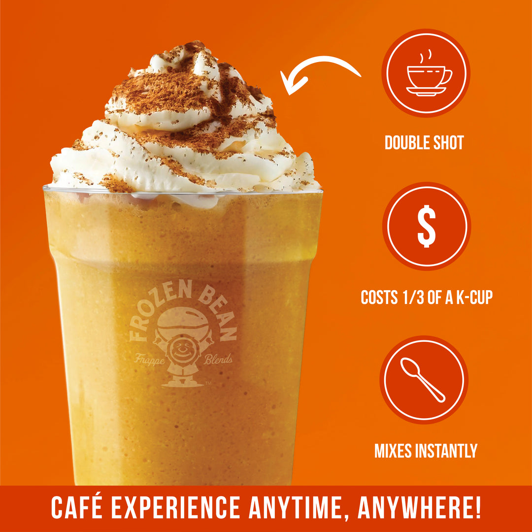 The Frozen Bean Pumpkin Spice Latte Frappe & Latte Instant Mix (10 Sticks)