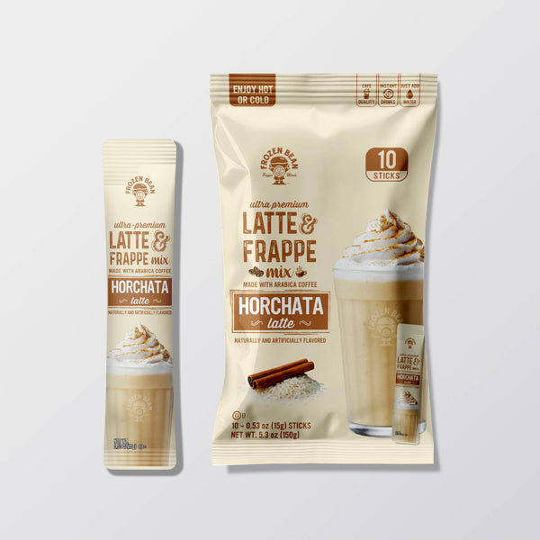 The Frozen Bean Horchata Frappe & Latte Instant Mix (10 Sticks)