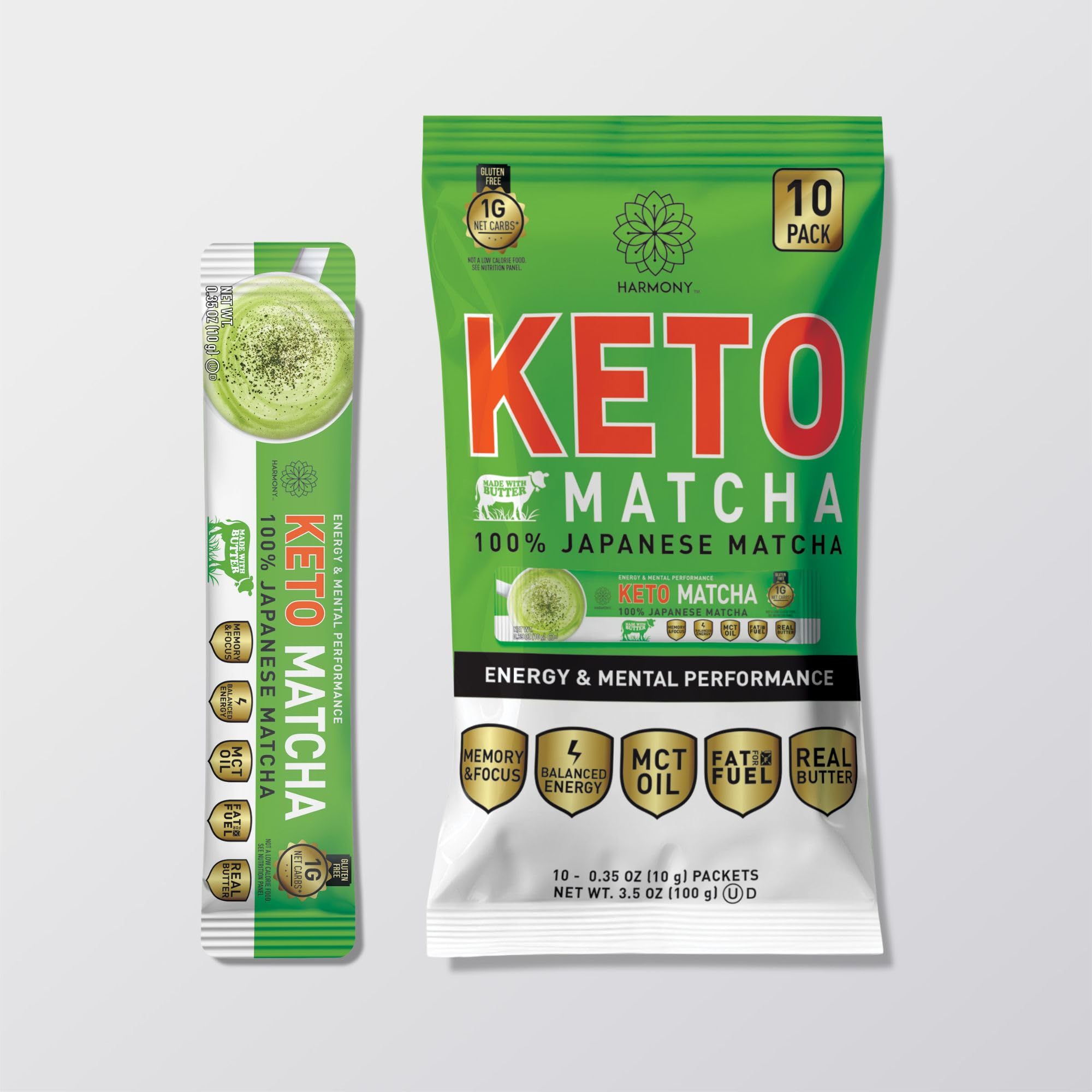 Harmony by The Frozen Bean Keto Matcha Instant Mix (10 Sticks