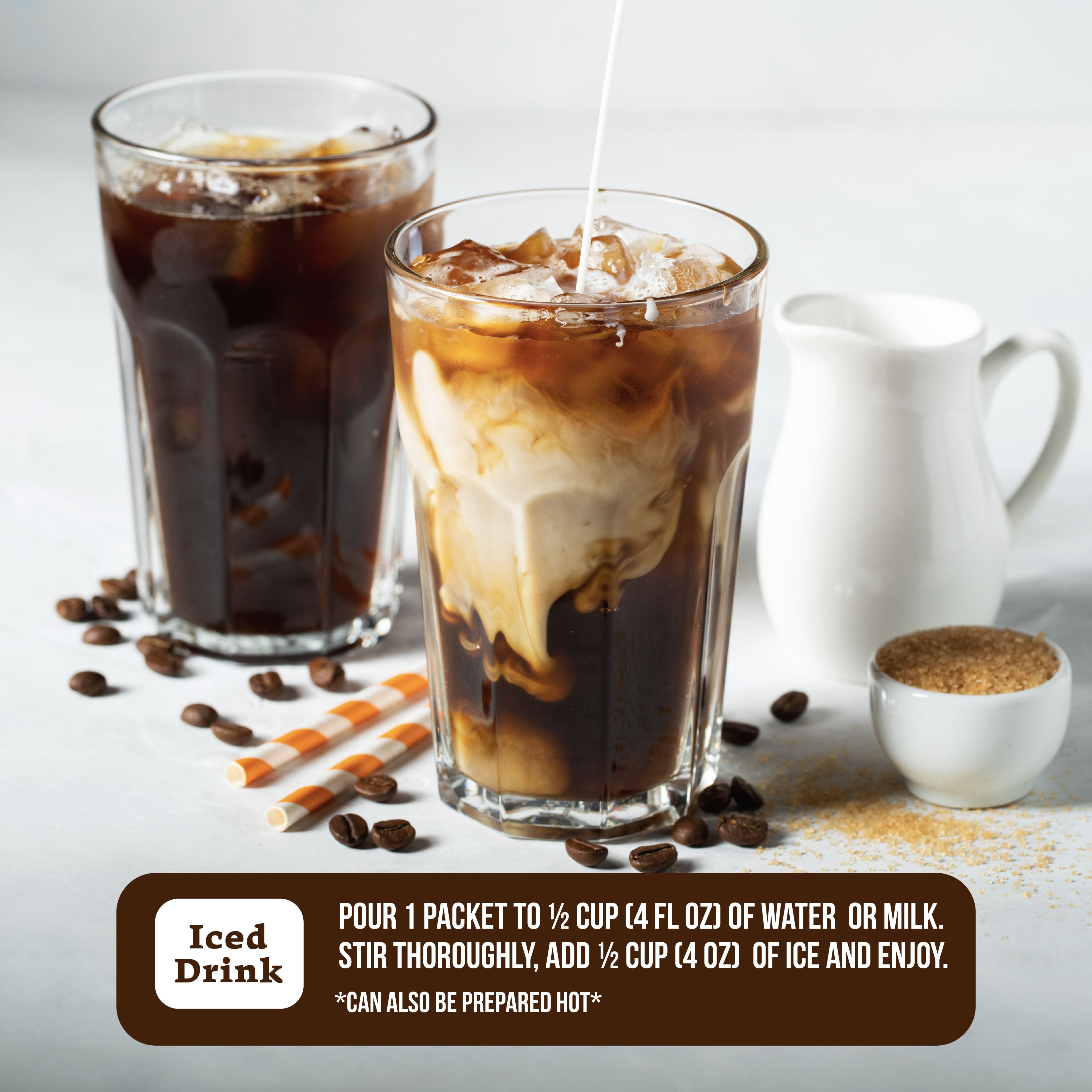 Instant Iced Coffee, Single-Serve Packets, Gluten-Free, Dairy-Free, Variety Pack, Vanilla, Hazelnut, Caramel, 10 packets each (30 packs total)