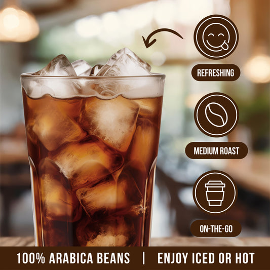 The Frozen Bean, Instant Iced Coffee, Single-Serve Packets, Gluten-Free, Dairy-Free, Variety Pack, Vanilla, Hazelnut, Caramel, 10 packets each (30 packs total)