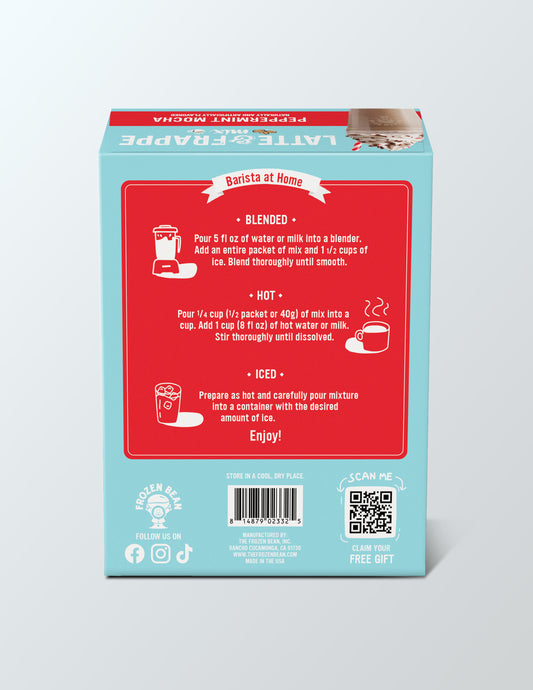 Peppermint Mocha Instant Latte Mix – 3 Single Serve Sticks
