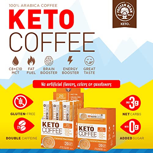 Keto Coffee Caramel Macchiato  Instant Coffee Mix 20 Pack