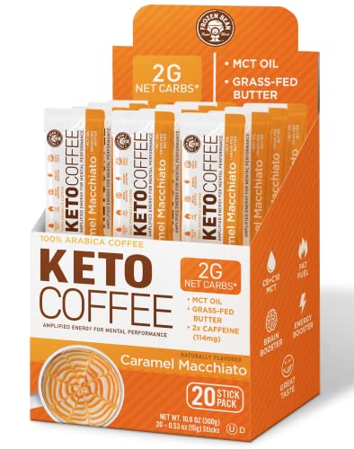 Keto Coffee Caramel Macchiato  Instant Coffee Mix 20 Pack