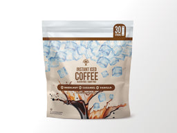 Instant Iced Coffee, Single-Serve Packets, Gluten-Free, Dairy-Free, Variety Pack, Vanilla, Hazelnut, Caramel, 10 packets each (30 packs total)
