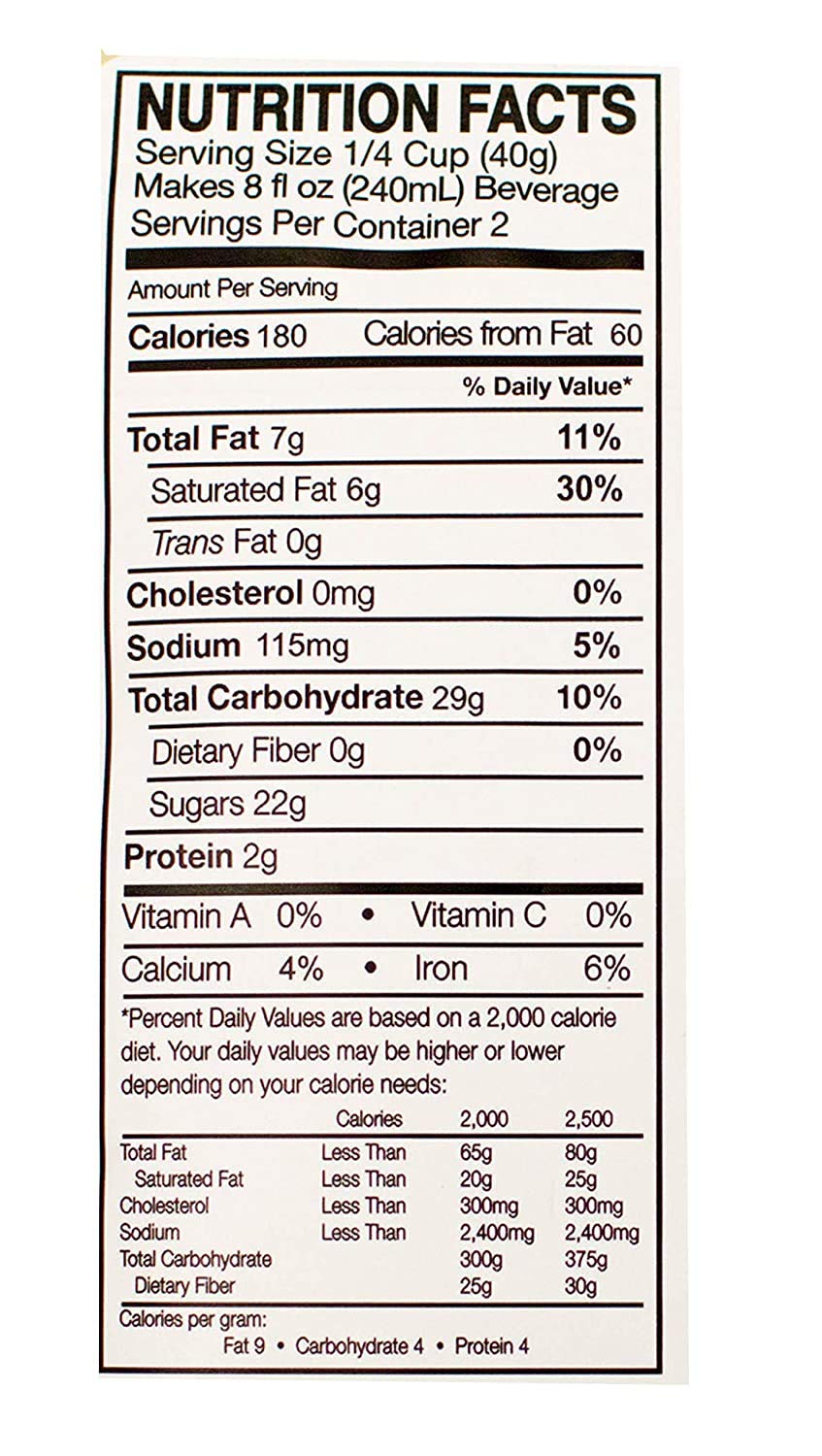 Mocha Latte Frappe Mix, Coffee Drink with 100% Arabica Coffee, Certified Kosher, Halal, Gluten Free, 12 Packets
