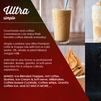 Frappe & Latte Instant Mix – Double Caffeine, Low Sugar, Arabica Coffee | Kosher, Instant Coffee Packets | Hot, Iced & Blended Drinks - 20 Single Serve Sticks