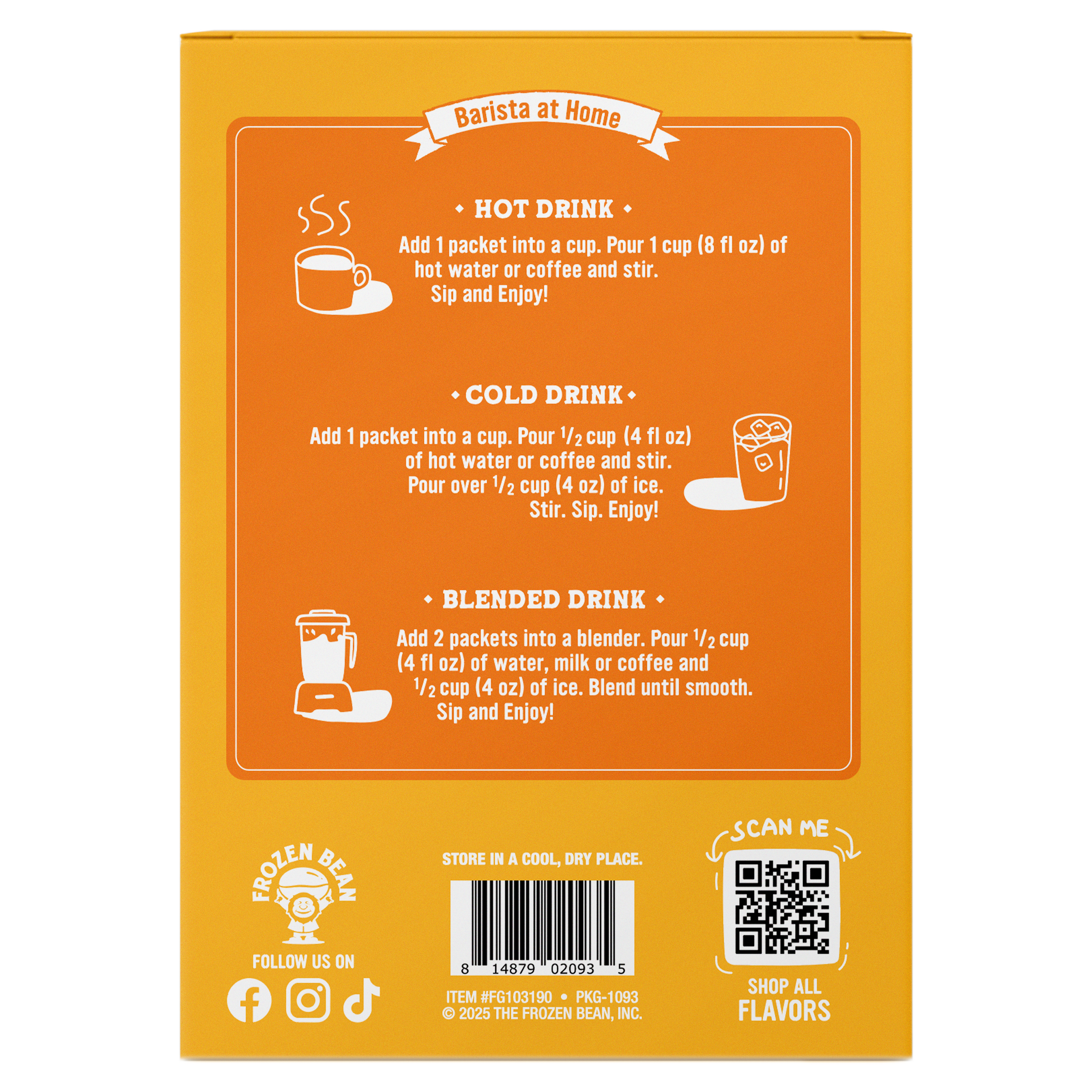 Ultra Premium Frappe Caramel Macchiato Latte Instant Mix – 10 Single-Serve Packs (Carton)