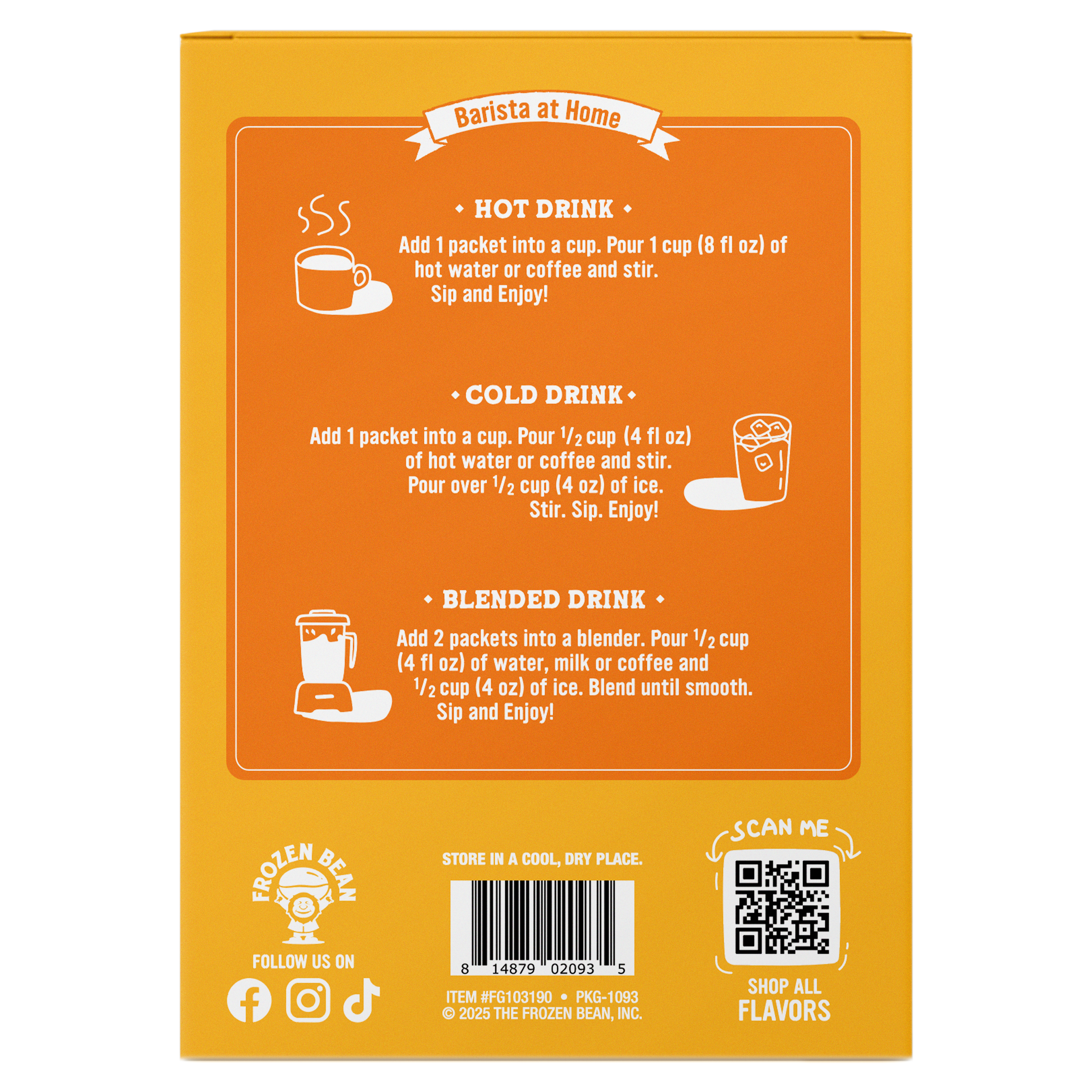 Ultra Premium Frappe Caramel Macchiato Latte Instant Mix – 10 Single-Serve Packs (Carton)