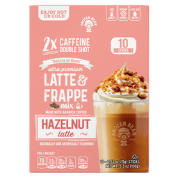 Ultra Premium Frappe Hazelnut Latte Instant Mix – 10 Single-Serve Packs (Carton)