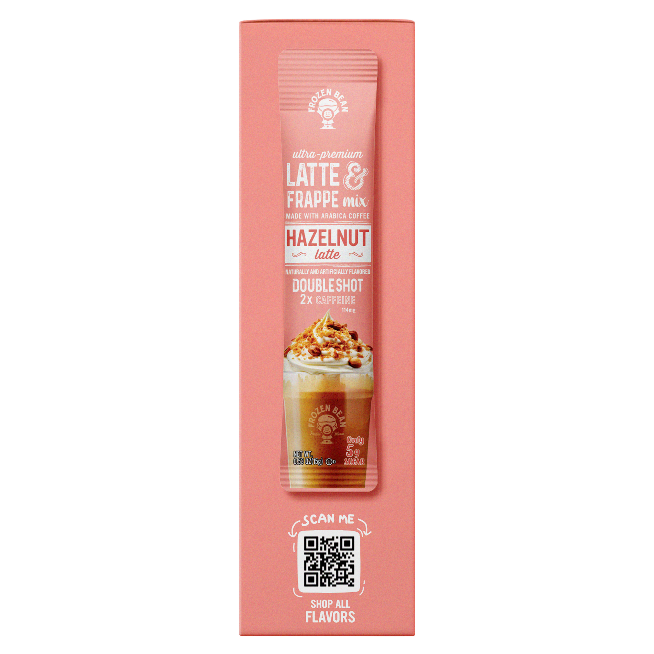 Ultra Premium Frappe Hazelnut Latte Instant Mix – 10 Single-Serve Packs (Carton)