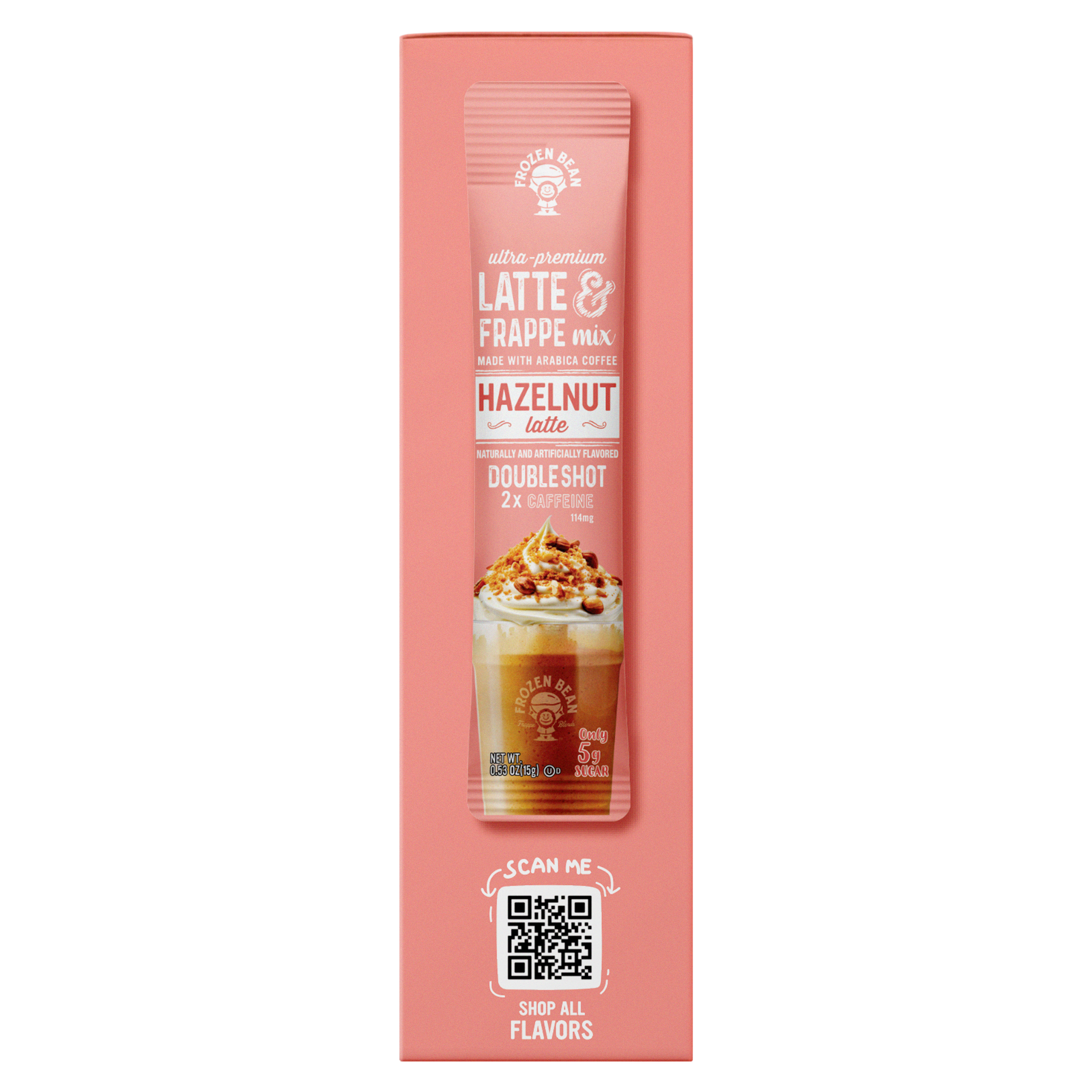 Ultra Premium Frappe Hazelnut Latte Instant Mix – 10 Single-Serve Packs (Carton)