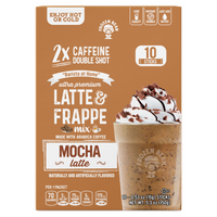 Ultra Premium Frappe Mocha Latte Instant Mix – 10 Single-Serve Packs (Carton)