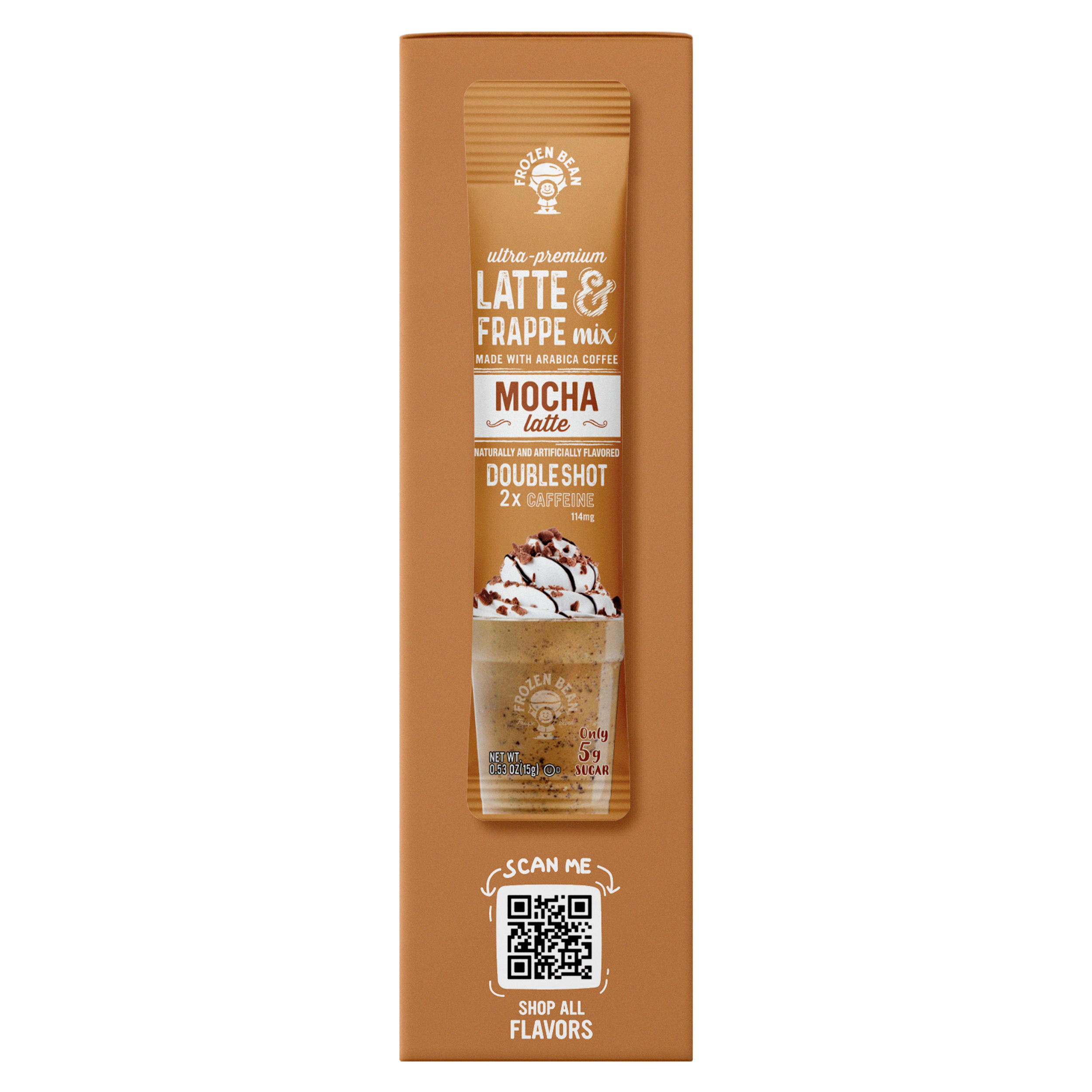 Ultra Premium Frappe Mocha Latte Instant Mix – 10 Single-Serve Packs (Carton)