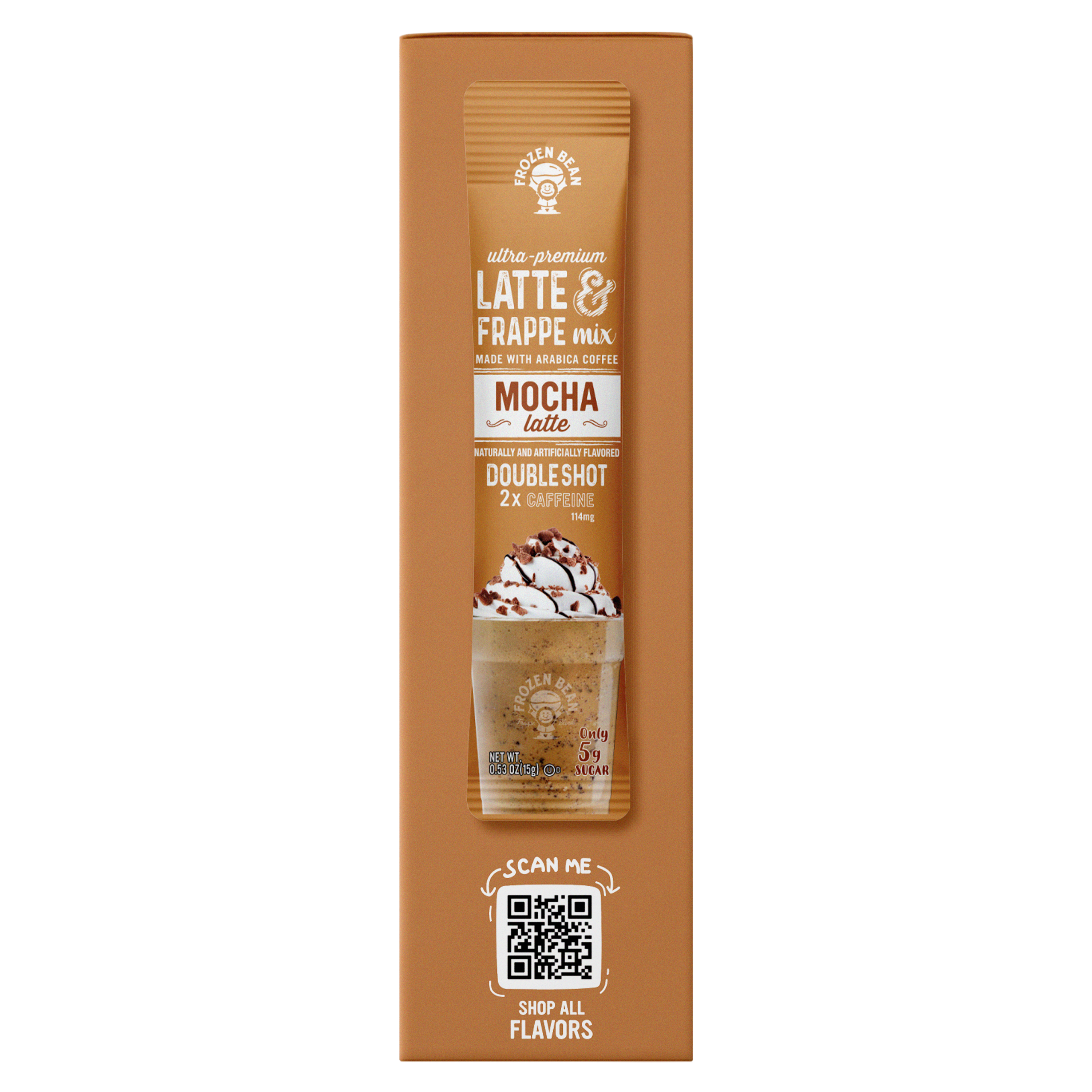 Ultra Premium Frappe Mocha Latte Instant Mix – 10 Single-Serve Packs (Carton)