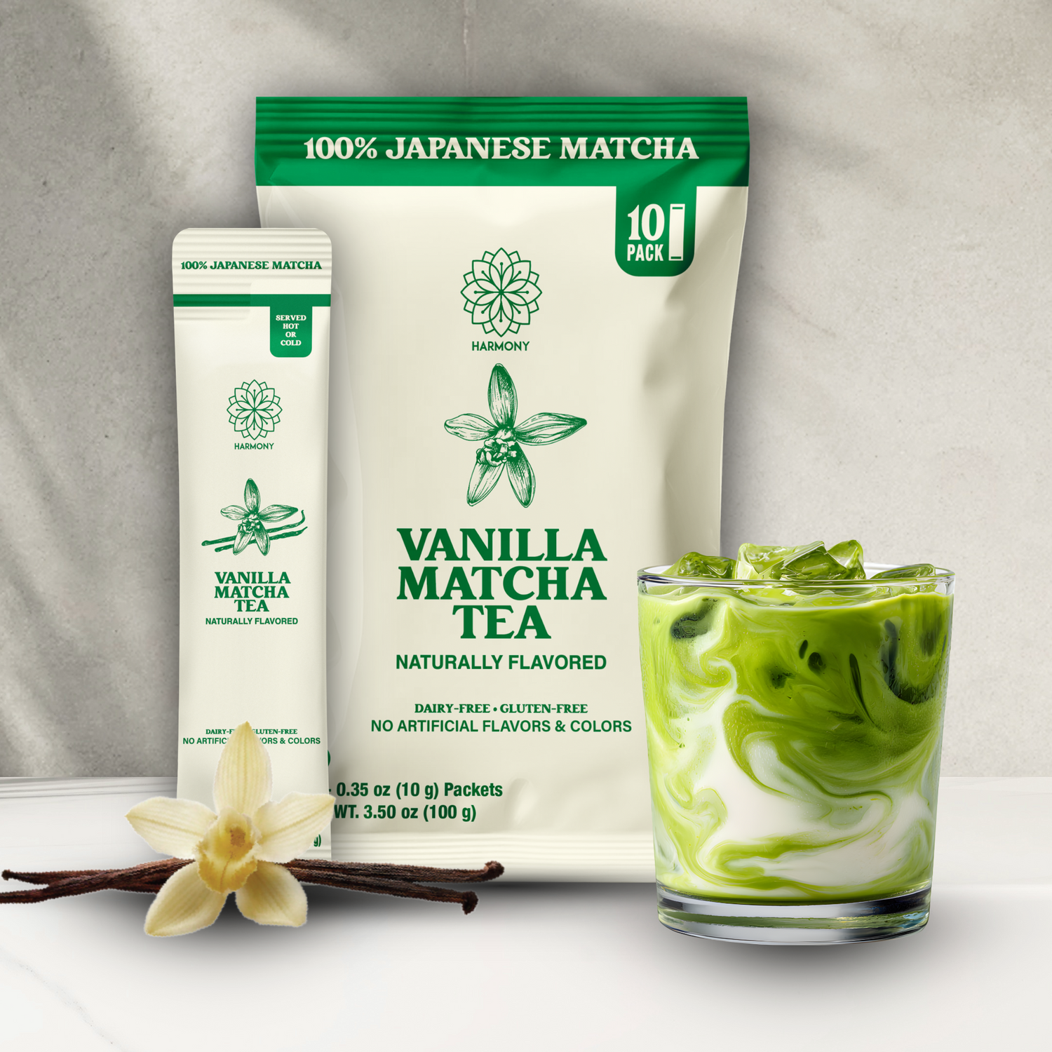 The Harmony Matcha Vanilla (10 Packs) (Case of 60)