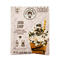 The Frozen Bean - Java Chip Latte Frappe Mix, Coffee Drink with 100% Arabica Coffee, Certified Kosher, Halal, Gluten Free, 12 Packets