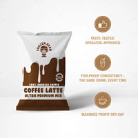 The Frozen Bean Coffee Latte Blended Ice Coffee Mix 3.5 lb. - 5/Case