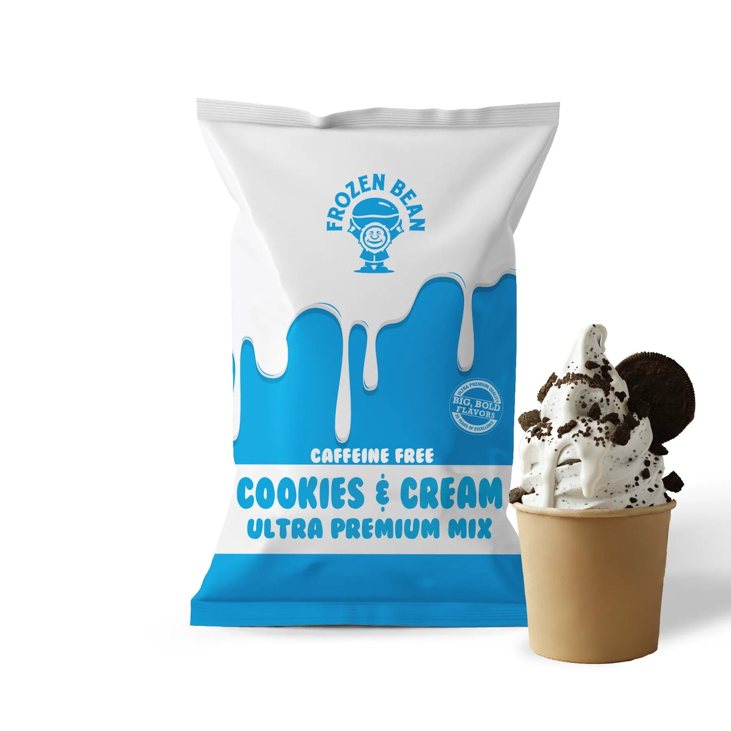Cookies & Cream Gelato Soft-Serve, Ultra Premium Mix, (3lb, Case: 5)