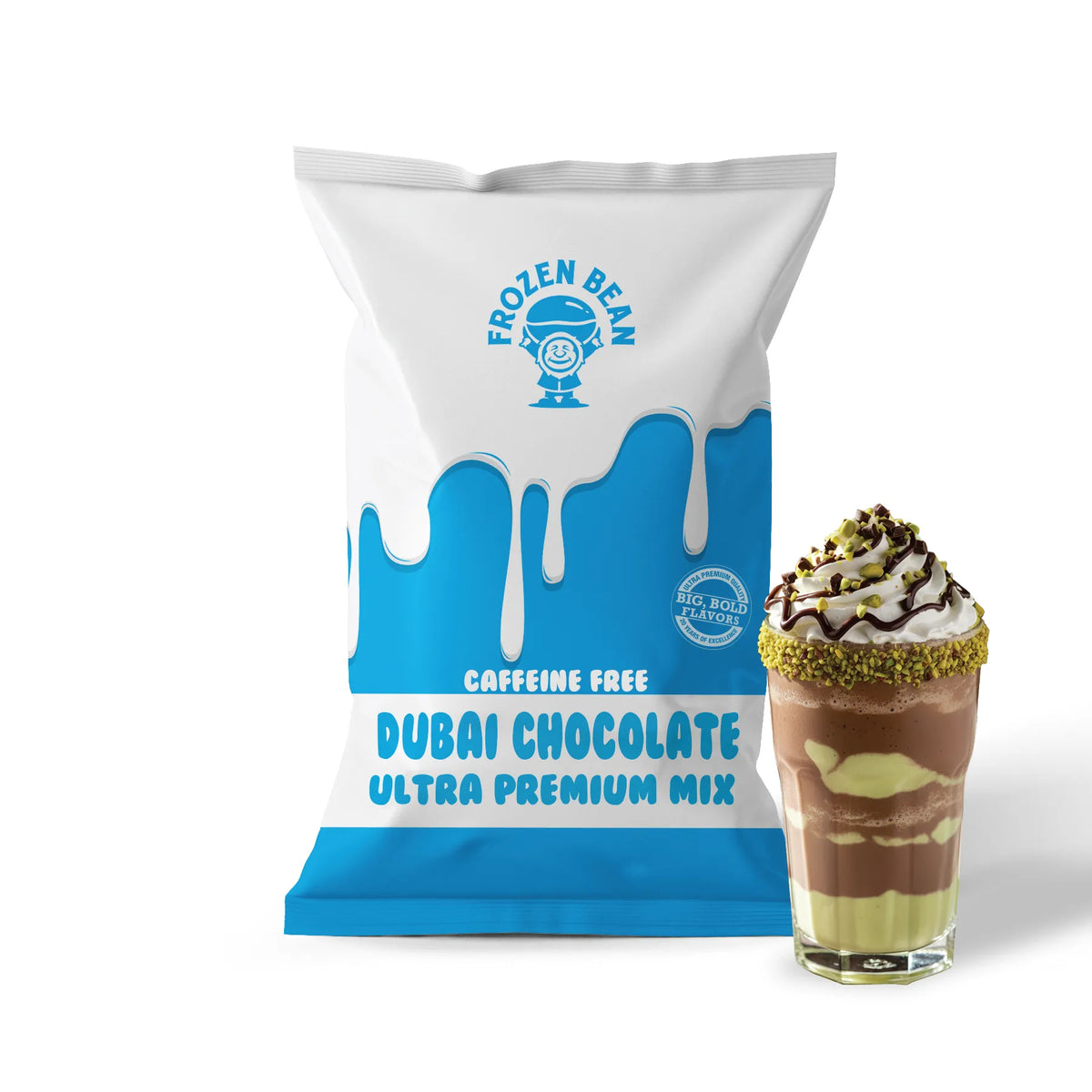 Dubai Chocolate Latte Blended Ice Coffee Mix 3 lb. - 5/Case