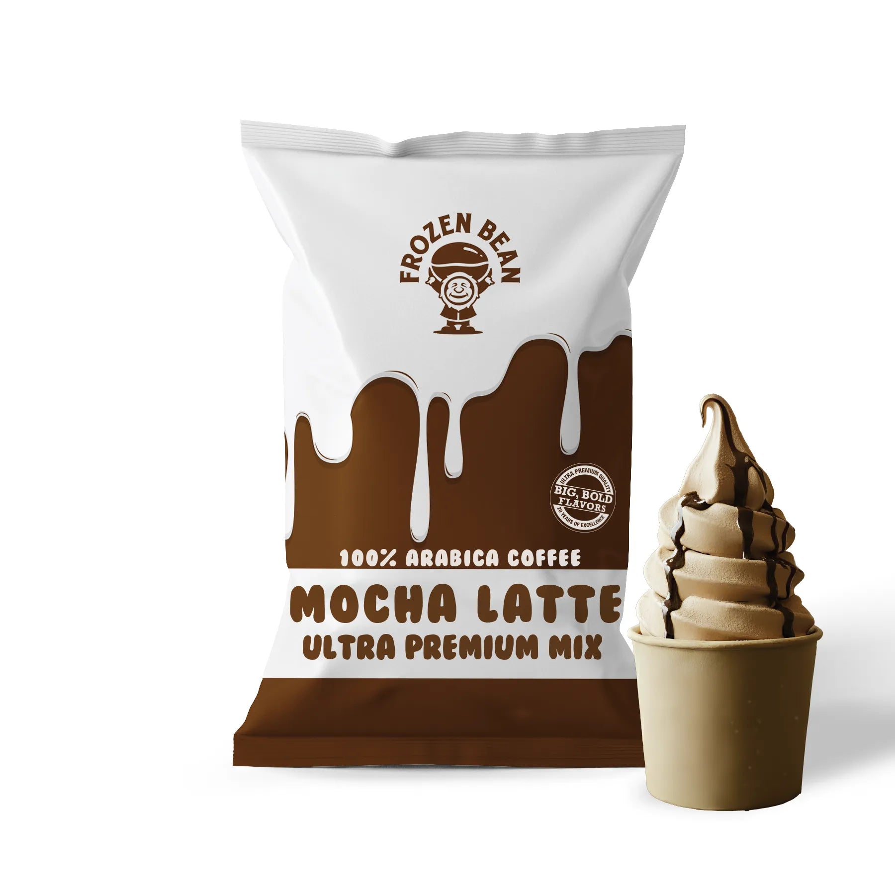 The Frozen Bean Mocha Latte Blended Ice Coffee Mix 3.5 lb.