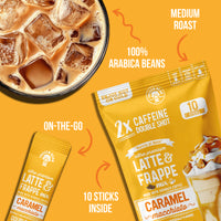 Ultra Premium Frappe Caramel Macchiato Latte Instant Mix (10 Packs)