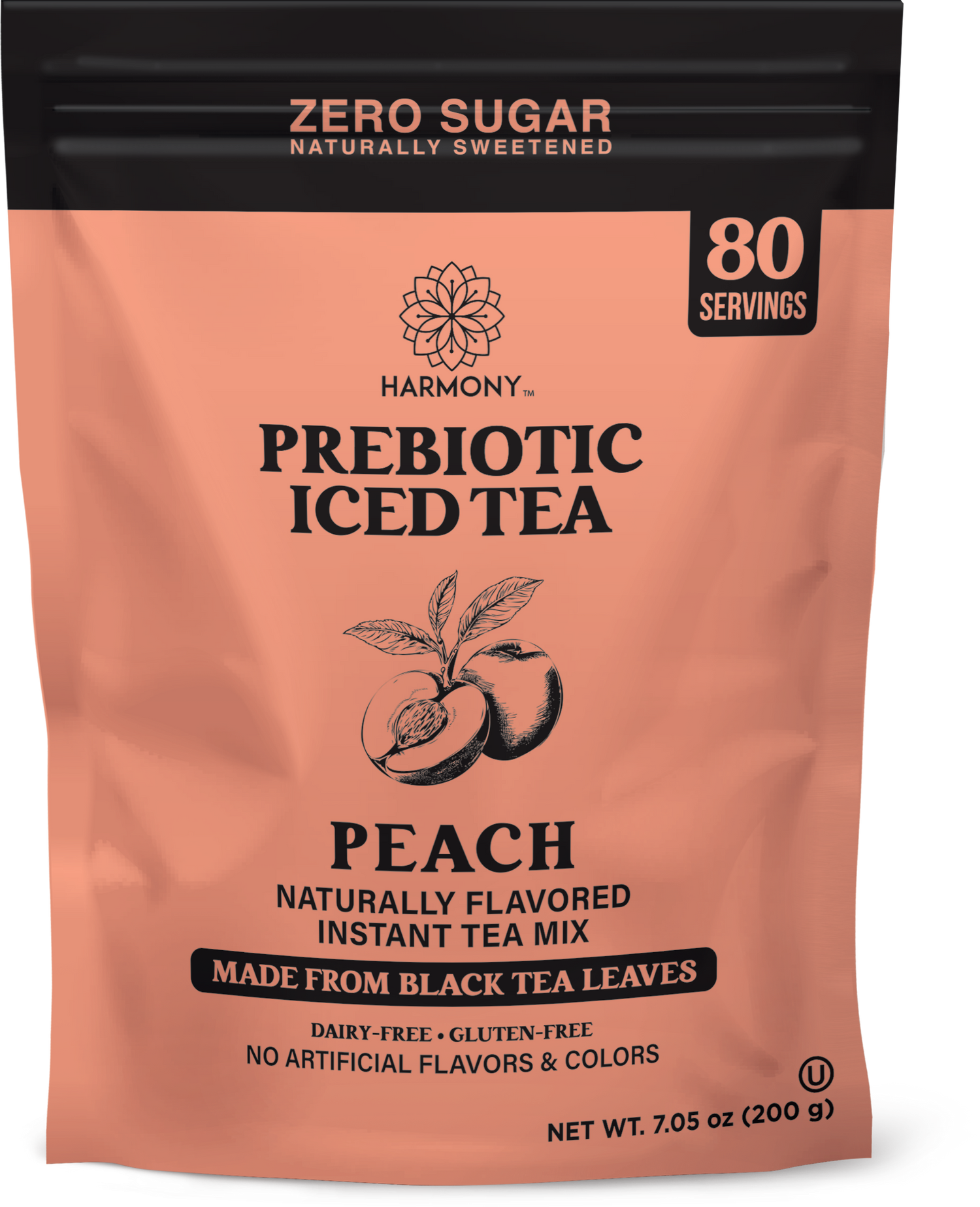 Harmony Matcha Prebiotic Black Tea Peach (Case of 6)