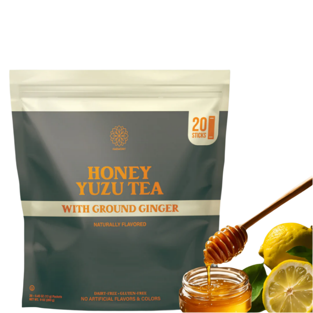 Harmony Matcha Yuzu Tea – Premium Shade-Grown Japanese Matcha, Sweetened with Organic Sugar, 20 Servings