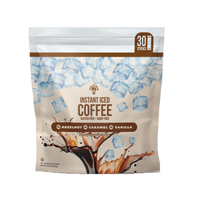 Instant Iced Coffee, Single-Serve Packets, Gluten-Free, Dairy-Free, Variety Pack, Vanilla, Hazelnut, Caramel, 10 packets each (30 packs total)