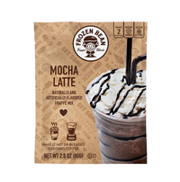 Mocha Latte Frappe Mix, Coffee Drink with 100% Arabica Coffee, Certified Kosher, Halal, Gluten Free, 12 Packets
