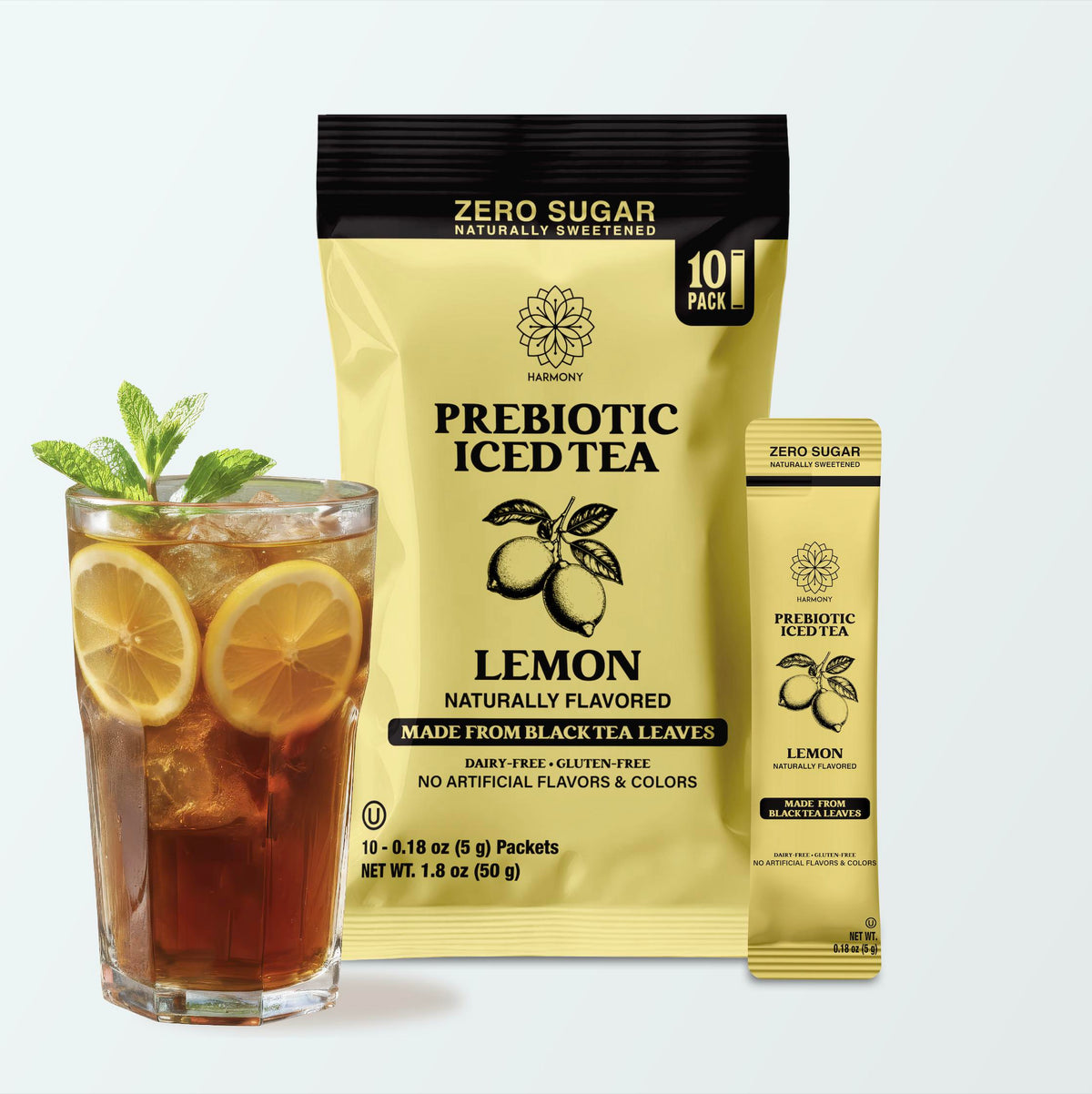 Iced Tea Drink Mix – Prebiotic Lemon Iced Tea (10-Pack)