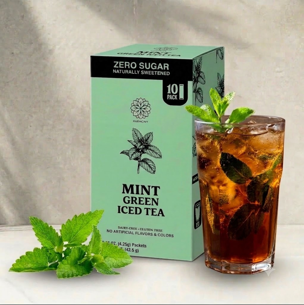 Harmony Matcha Prebiotic Green Tea Mint (Case of 6)