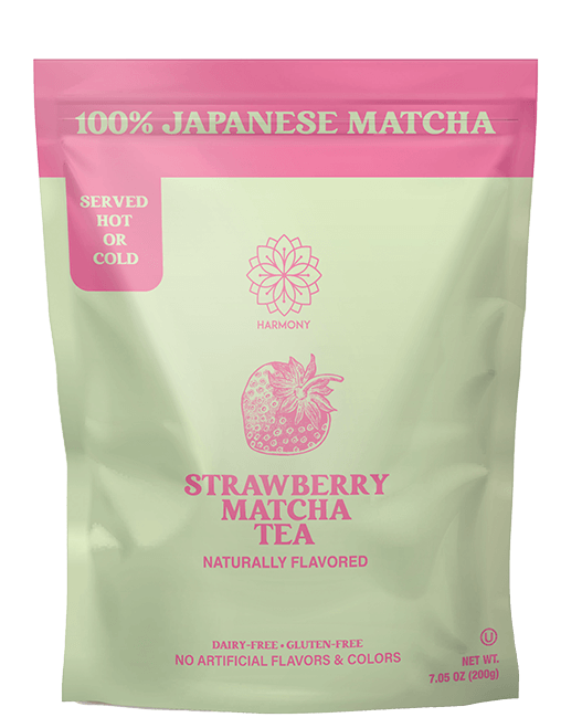 Matcha Strawberry – Premium Shade-Grown Japanese Matcha, Sweetened with Organic Sugar, 20 Servings