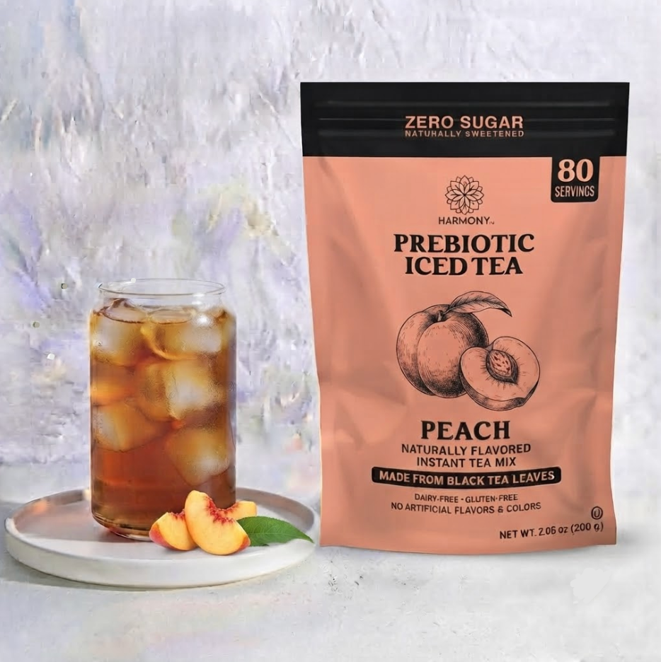 Harmony Prebiotic Black Tea Peach Gusset Bags (Case of 6)