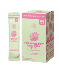 Harmony Matcha Strawberry – Premium Shade-Grown Japanese Matcha, Sweetened with Organic Sugar (10 Stick Packs)