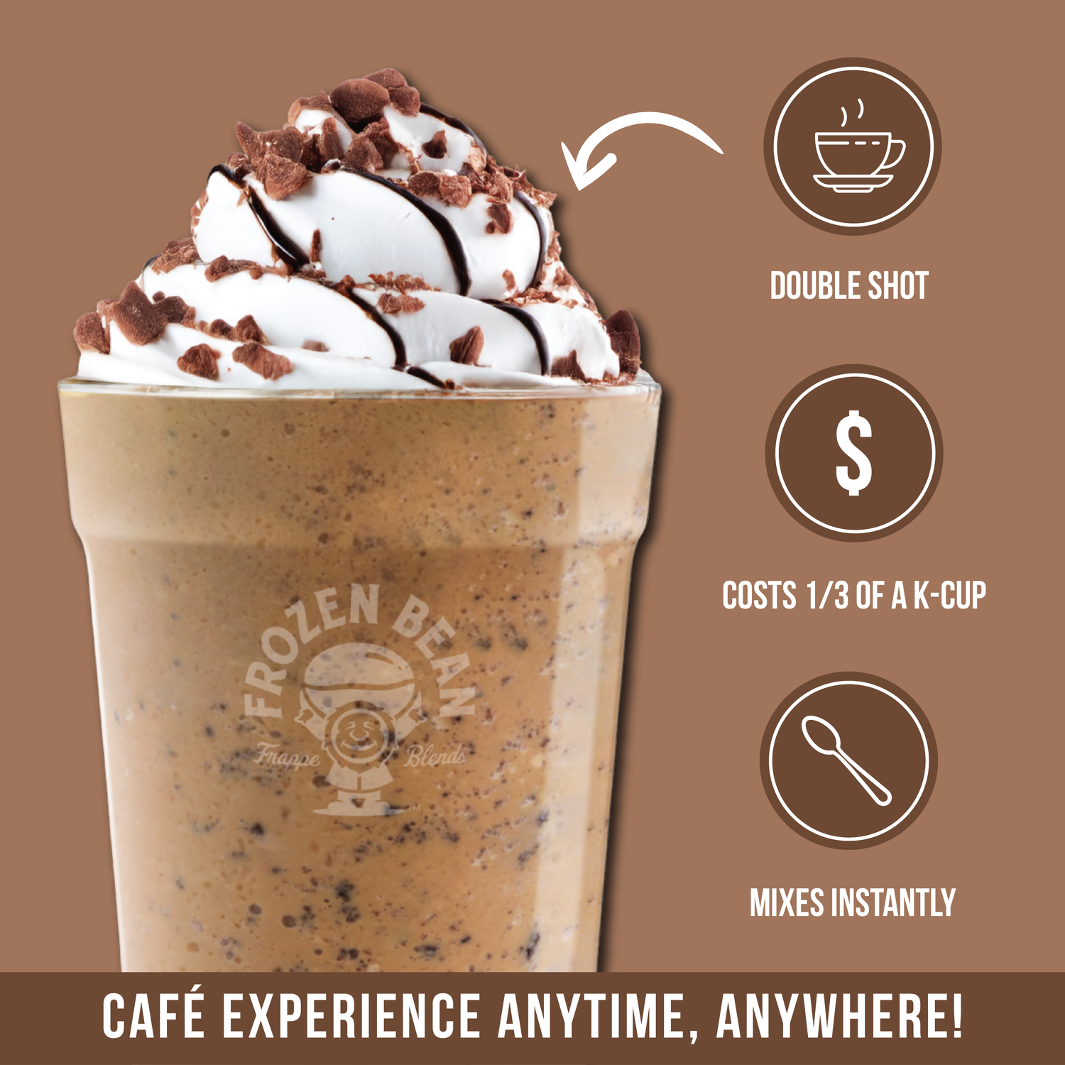 The Frozen Bean Mocha Frappe & Latte Instant Mix (10 Sticks)