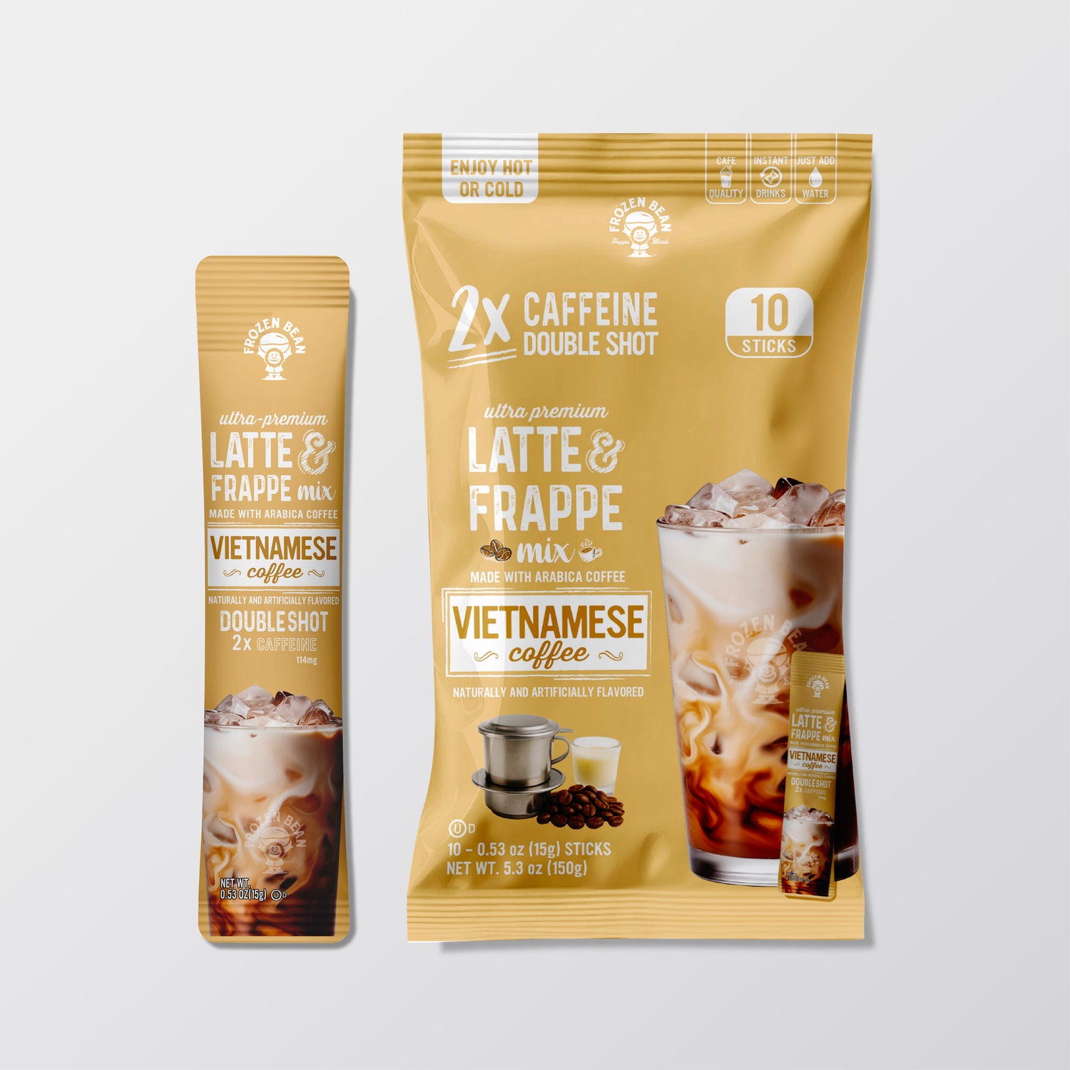 The Frozen Bean Vietnamese Coffee Frappe & Latte Instant Mix (10 Sticks)