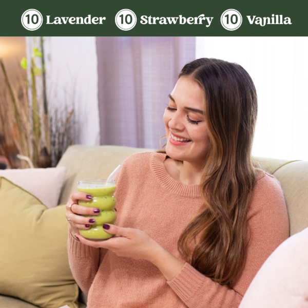 The Harmony Matcha Combo Variety Pack – Lavender, Strawberry & Vanilla (30 Sticks) – Premium Shade-Grown Japanese Matcha, Sweetened with Organic Sugar