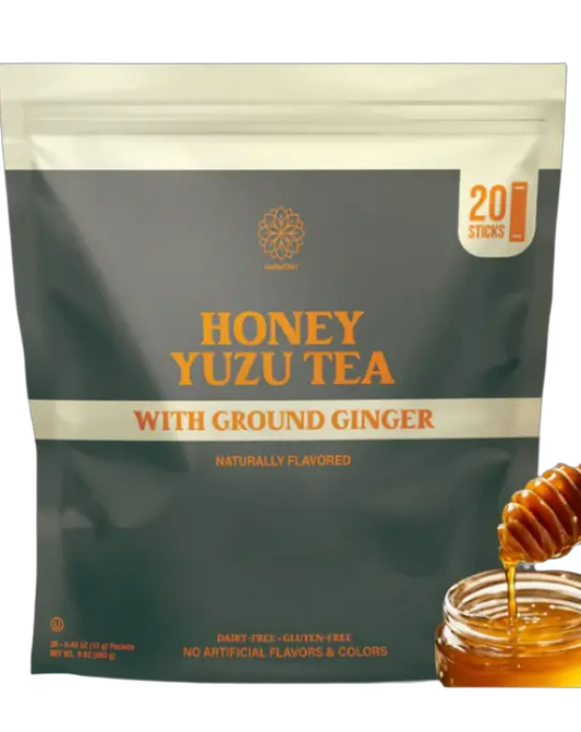 Harmony Matcha Yuzu Tea – Premium Shade-Grown Japanese Matcha, Sweetened with Organic Sugar, 20 Servings