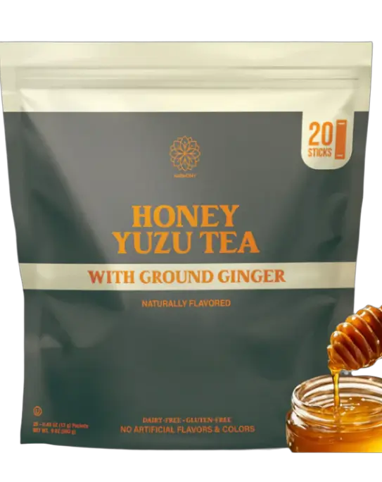Harmony Matcha Yuzu Tea – Premium Shade-Grown Japanese Matcha, Sweetened with Organic Sugar, 20 Servings