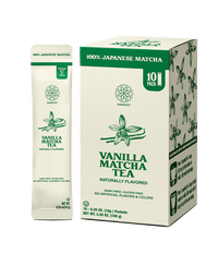 Harmony Matcha Vanilla – Premium Shade-Grown Japanese Matcha, Sweetened with Organic Sugar (10 Stick Packs)