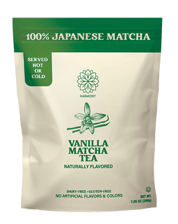 Harmony Matcha Vanilla – Premium Shade-Grown Japanese Matcha, Sweetened with Organic Sugar, 20 Servings