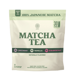 Matcha Combo Variety Pack – Lavender, Strawberry & Vanilla – Premium Shade-Grown Japanese Matcha, Sweetened with Organic Sugar, 30 Single Stick Packs