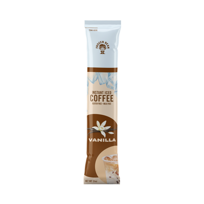 The Frozen Bean, Instant Iced Coffee, Single-Serve Packets, Gluten-Free, Dairy-Free, Variety Pack, Vanilla, Hazelnut, Caramel, 10 packets each (30 packs total)