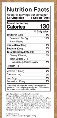 Mocha cappuccino Latte Frappe Mix, Coffee Drink with 100% Arabica Coffee, Certified Kosher, Halal, Gluten Free, 3Lb Bag